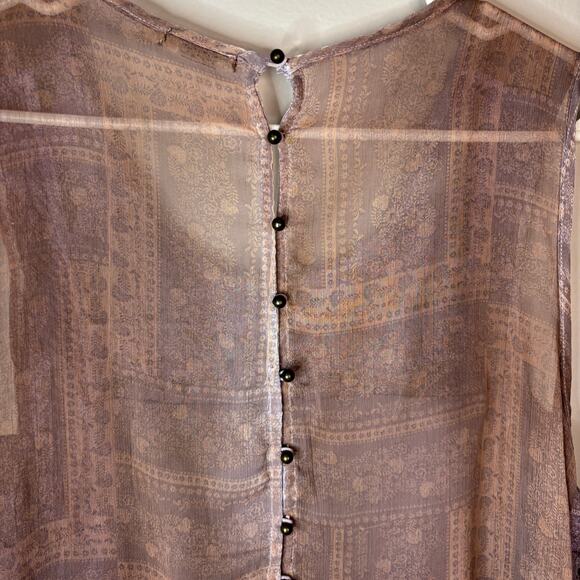 Gimmicks by BKE sleeveless lace panel top embroidered sequins romantic boho L - Picture 10 of 11